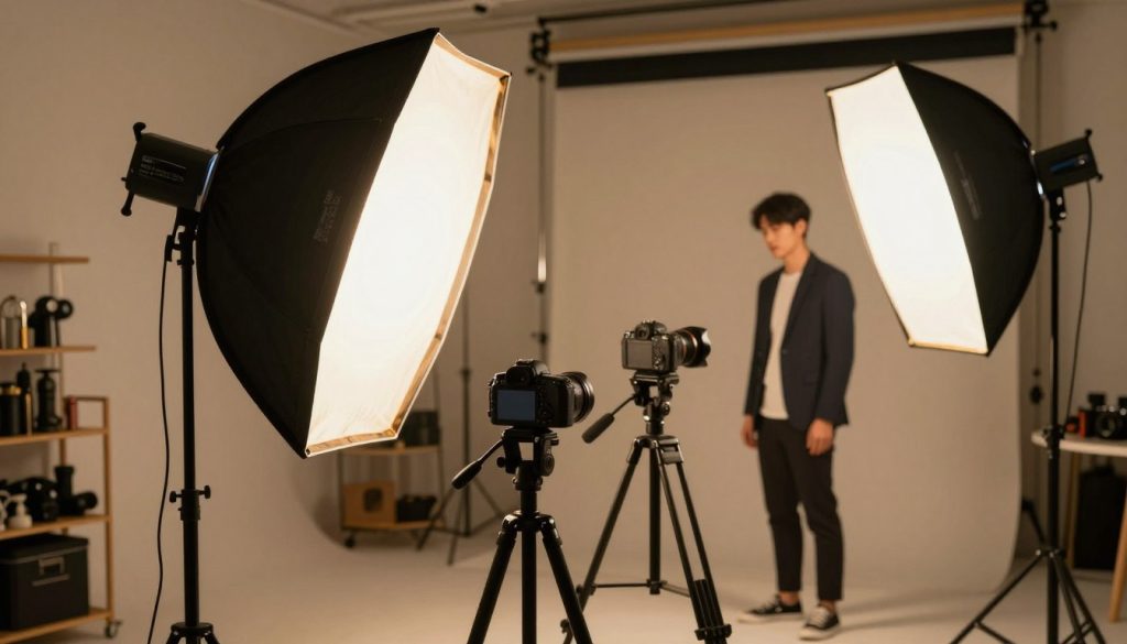 Setting up your primary softbox key light